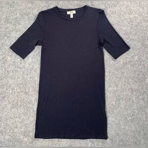 COS Navy Short Sleeve Knit Shift Dress